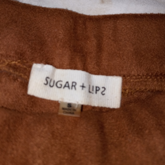 Faux suede stretchy leggings - Picture 3 of 4